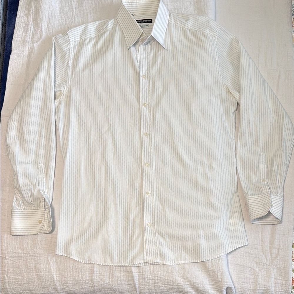 Dolce & Gabbana White Dress Shirt Classic Long-Sleeve